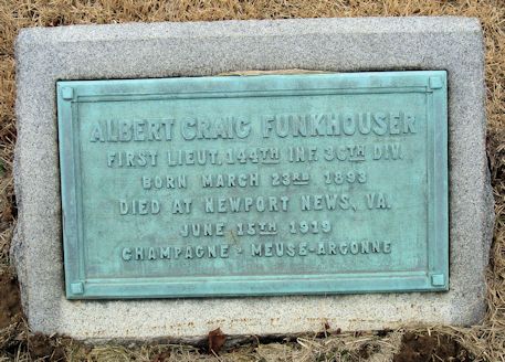 Oakhill Cemetery - Albert Funkhouser Plaque